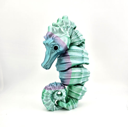 Prospect 3D - Sea Turtle Shores - 3D Printed Seahorse Sculpture – 12” Large Nautical Home Decor