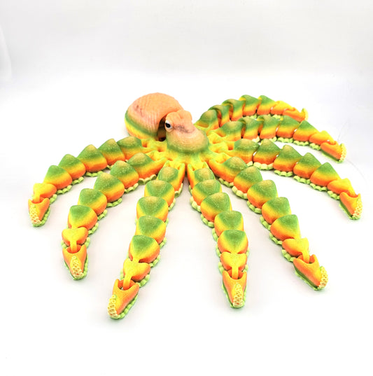 Prospect 3D - Large 3D Printed Octopus Articulated Decor – Sea Turtle Shores Collection - 11 inches long