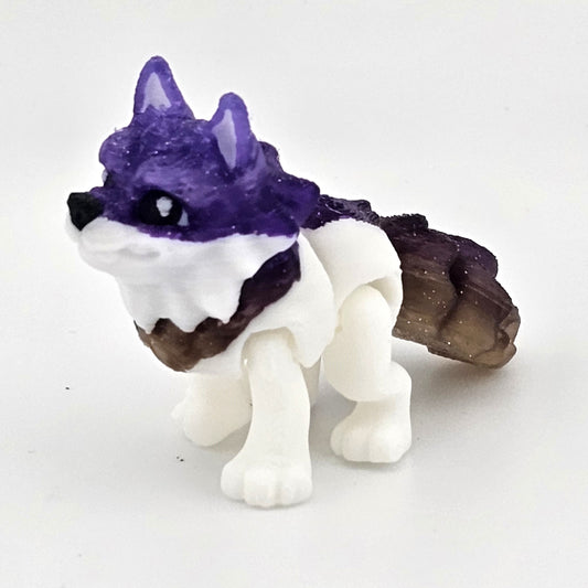 Prospect 3D - 3D Printed Mini Wolf Figurine – 2" Collectible Puppy Wolf, Articulated Tail, Multiple Colors