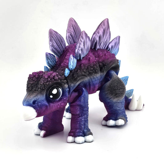 Prospect 3D - 3D Printed Stegosaurus Dinosaur Figurine – 4" x 7" Articulated Collectible Toy