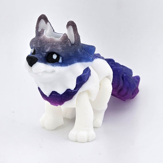 Prospect 3D - 3D Printed Mini Wolf Straw Teammate™ – Cute Wolf Straw Topper (4" Figure) – Multi-Color Options