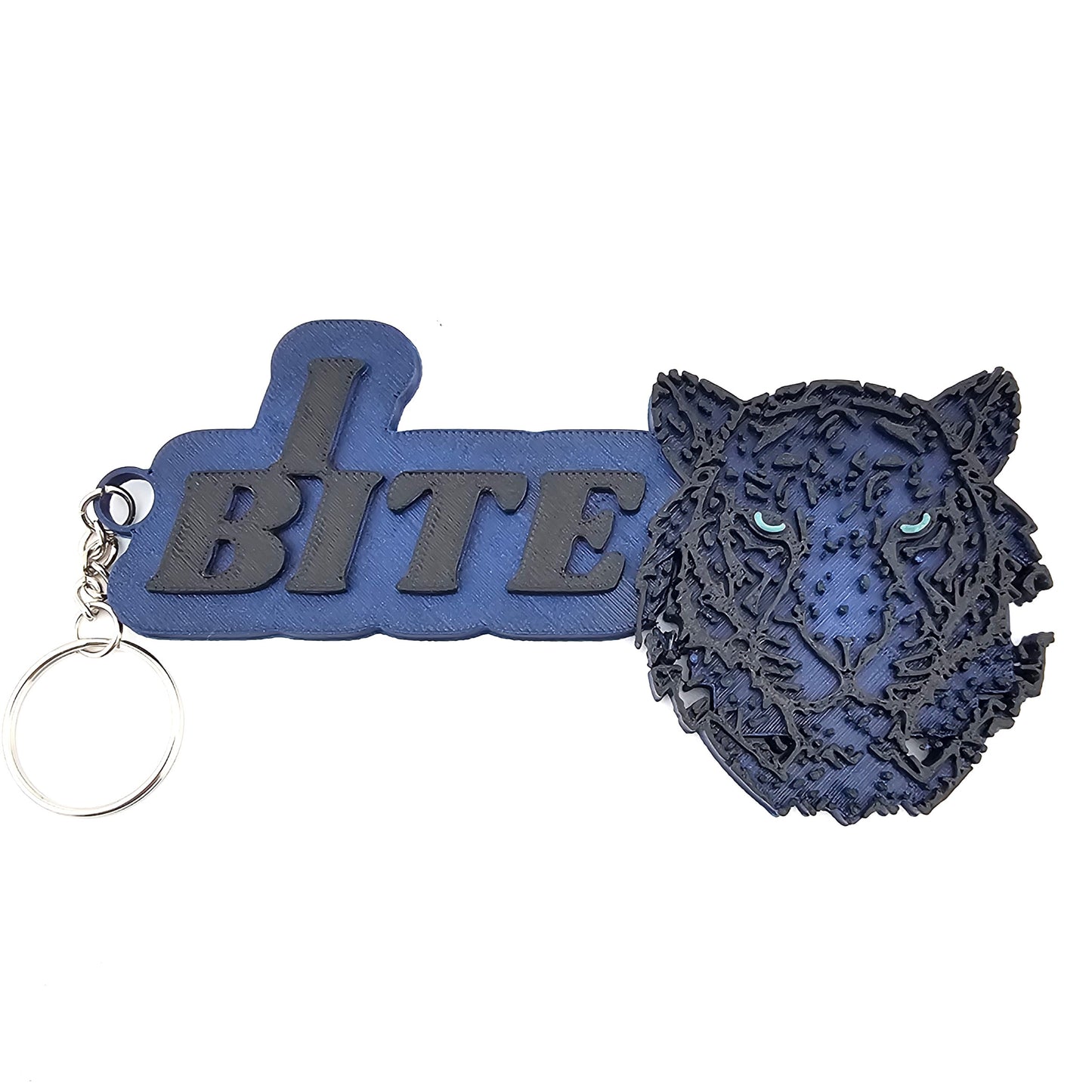 Prospect 3D - XL 3D Printed “I Bite” Tiger Keychain – 5" Long Oversized Statement Key Ring