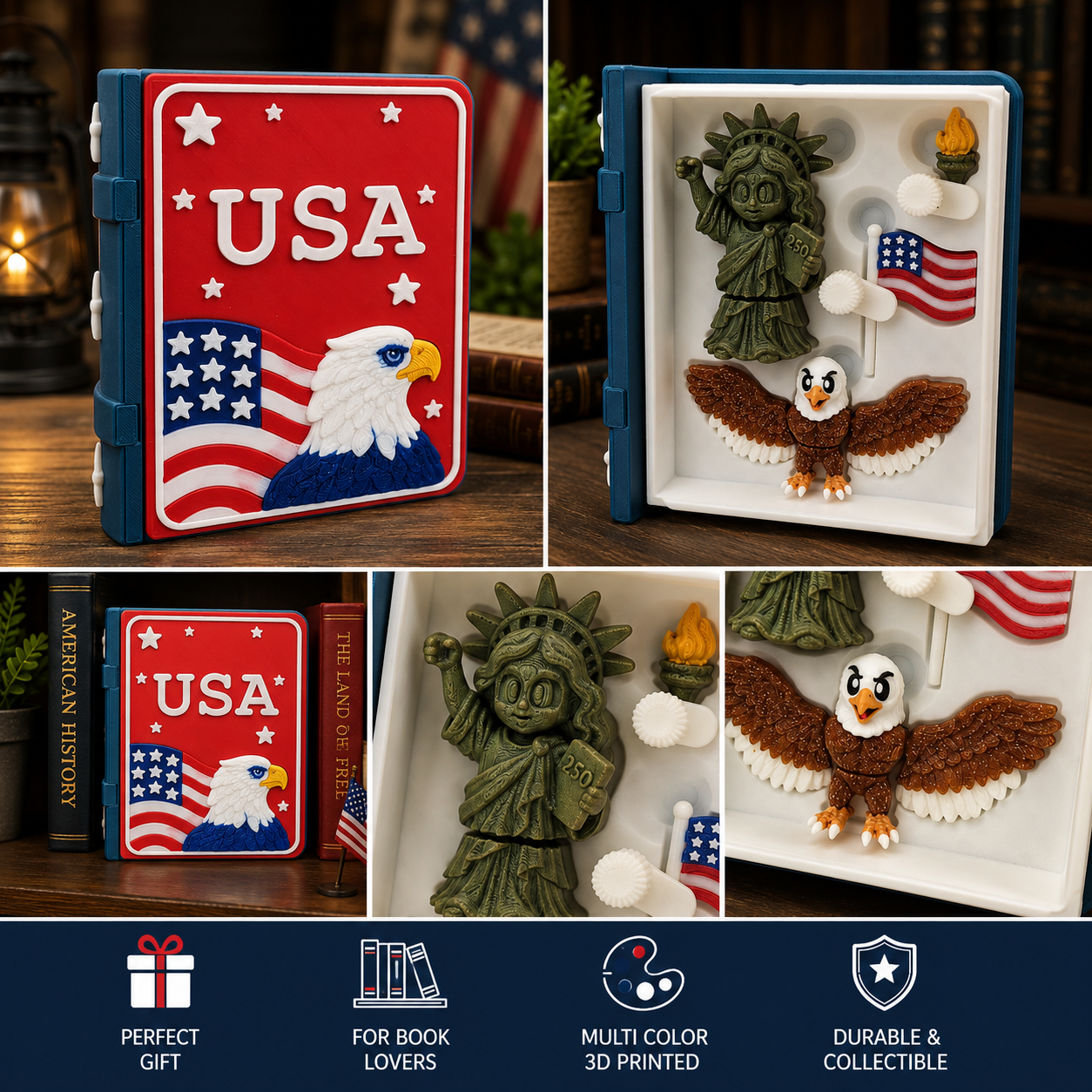 3D Printed Book Playset | Collectible Mini World Display