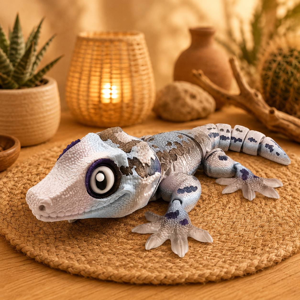 Prospect 3D - 3D Printed Gecko Decor – 9" Articulated Lizard Figure - Great Reptile Land