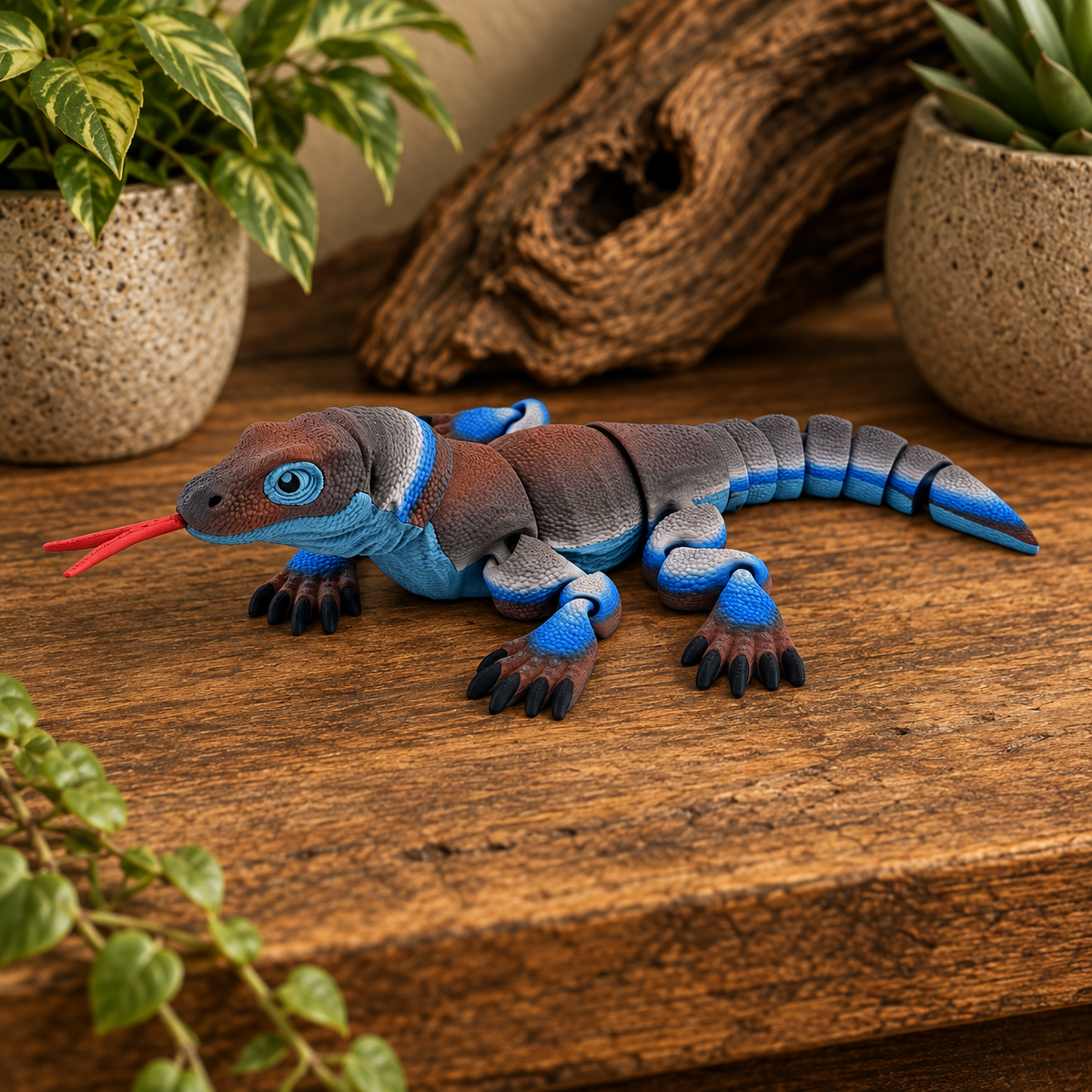Prospect 3D - 3D Printed Komodo Dragon – Realistic Dragon Figure | 9.5" Wide x 14.5" Long