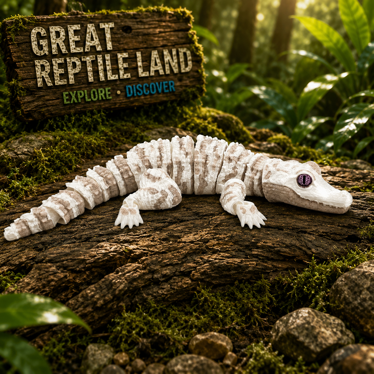 Prospect 3D - 3D Printed Alligator Figurine – 9.5" Long - Great Reptile Land