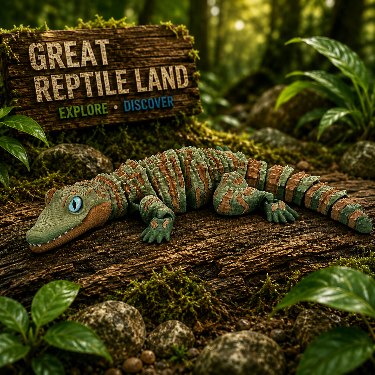 Prospect 3D - 3D Printed Alligator Figurine – 9.5" Long - Great Reptile Land