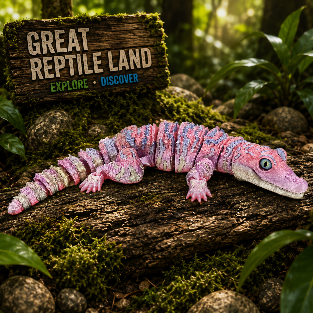Prospect 3D - 3D Printed Alligator Figurine – 9.5" Long - Great Reptile Land