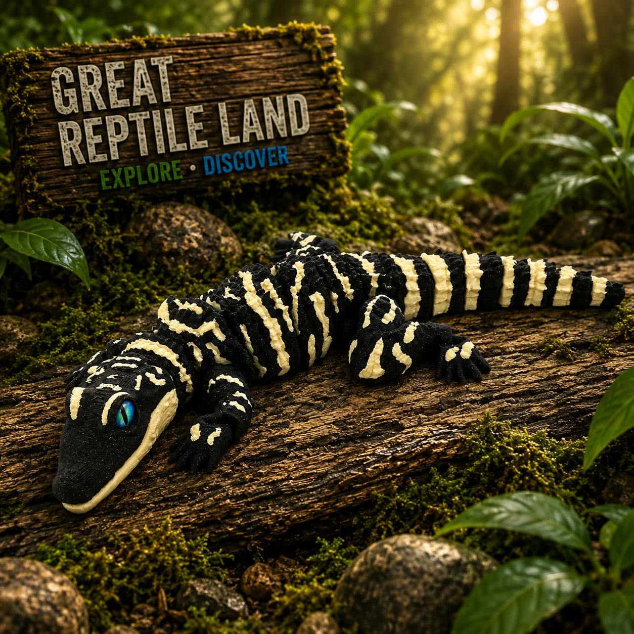 Prospect 3D - 3D Printed Alligator Figurine – 9.5" Long - Great Reptile Land