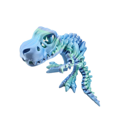 Prospect 3D - The Bone Yard - Jumbo Terry's 7.5 Inches Tall Dinosaur Skeleton with Detailed Bone Structure and Playful Grin for Dino Enthusiasts