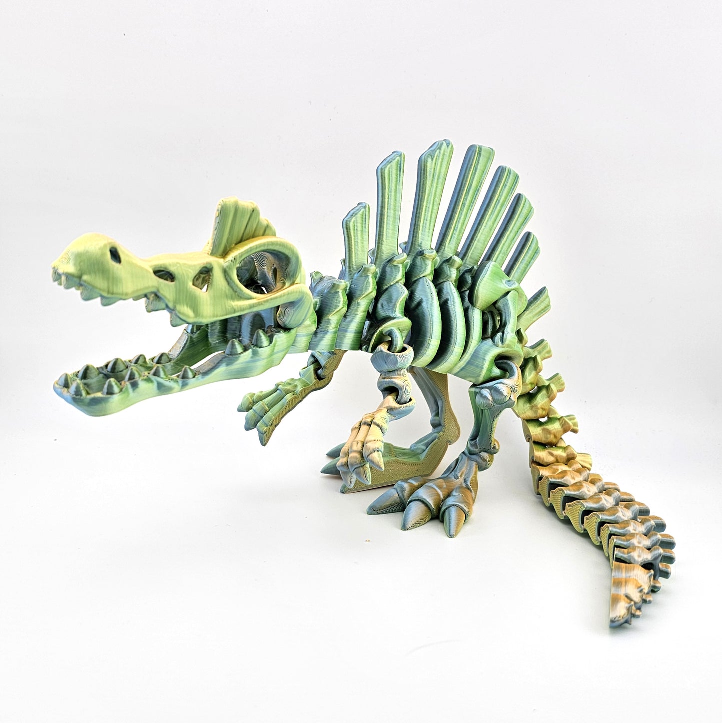 Prospect 3D - The Bone Yard - Jumbo Stewart's 7 Inches Tall Dinosaur Skeleton with Detailed Bone Structure and Playful Grin for Dino Enthusiasts
