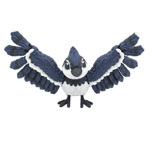 Prospect 3D - Soaring Skies -  3D Printed Blue Jay – 8" W x 5" H x 5" L