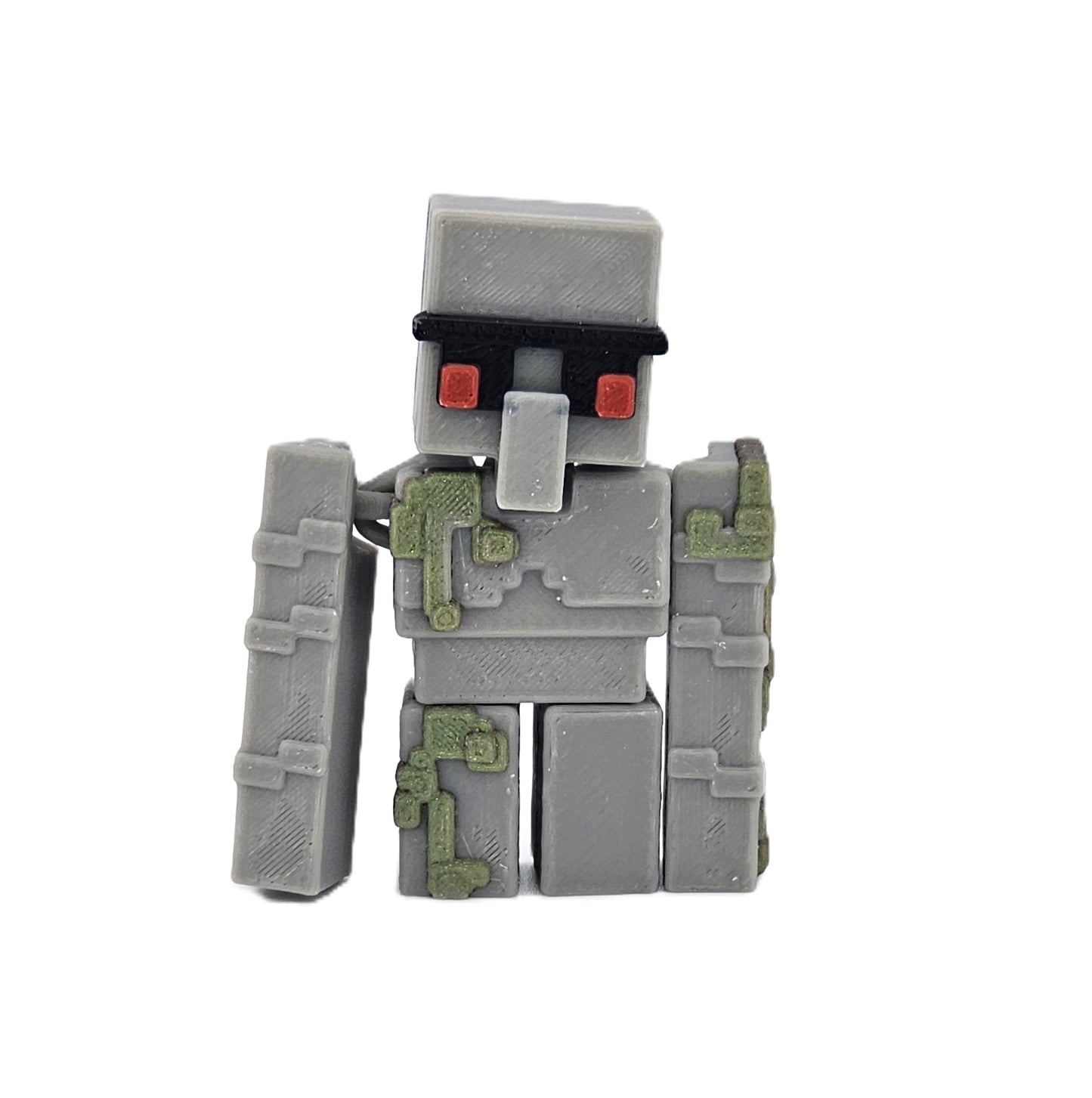 Prospect 3D - Paragold Minis - Minecraft-Inspired 2” 3D Printed Mini Figures – Iron Golem, Steve, Baby Zombie, Chicken Jockey (Fan-Made)
