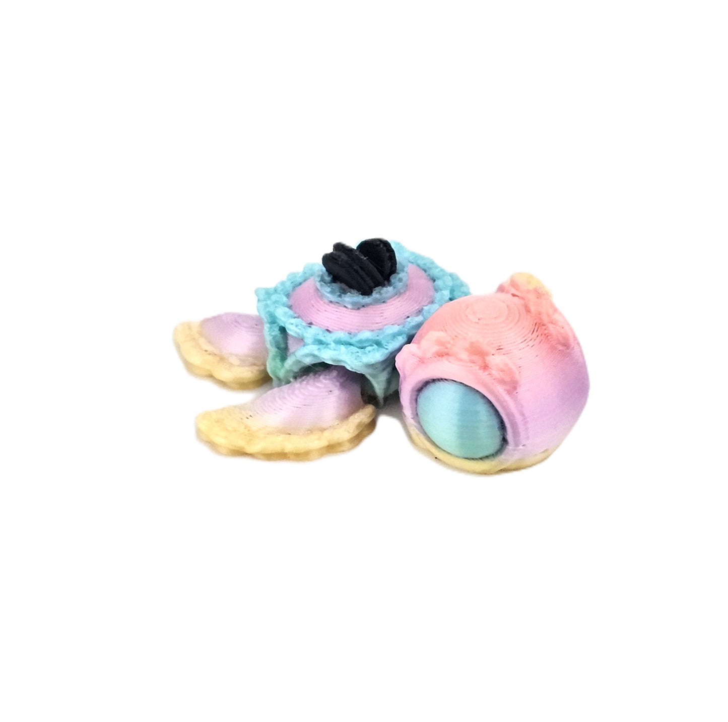 Prospect 3D - Sea Turtle Island - Bakery-Style Sea Turtle Figurine – 2" 3D Printed Mini