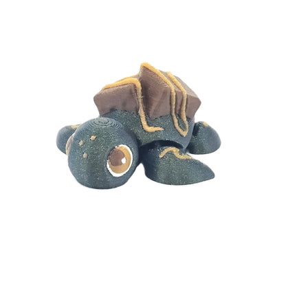 Prospect 3D - Sea Turtle Island - Bakery-Style Sea Turtle Figurine – 2" 3D Printed Mini