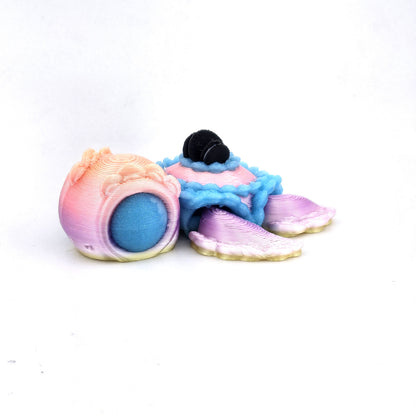 Prospect 3D - Sea Turtle Island - Bakery-Style Sea Turtle Figurine – 2" 3D Printed Mini