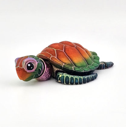 Prospect 3D - Baby Sea Turtle Articulated Figure - 3D Printed - Sea Turtle Shores Collection - 5x4.75x1.5 Dimensions