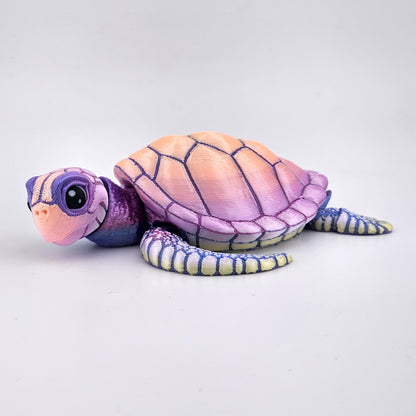 Prospect 3D - Baby Sea Turtle Articulated Figure - 3D Printed - Sea Turtle Shores Collection - 5x4.75x1.5 Dimensions