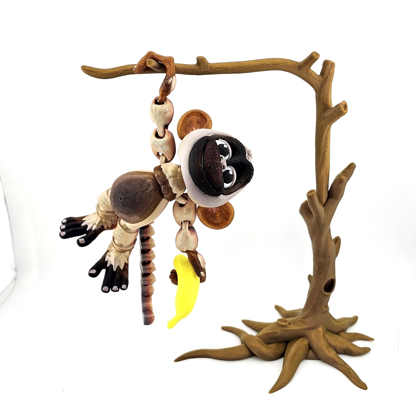 Prospect 3D - 3D Printed Monkey with Tree Stand &amp; Banana – Cute and Cuddly Collection