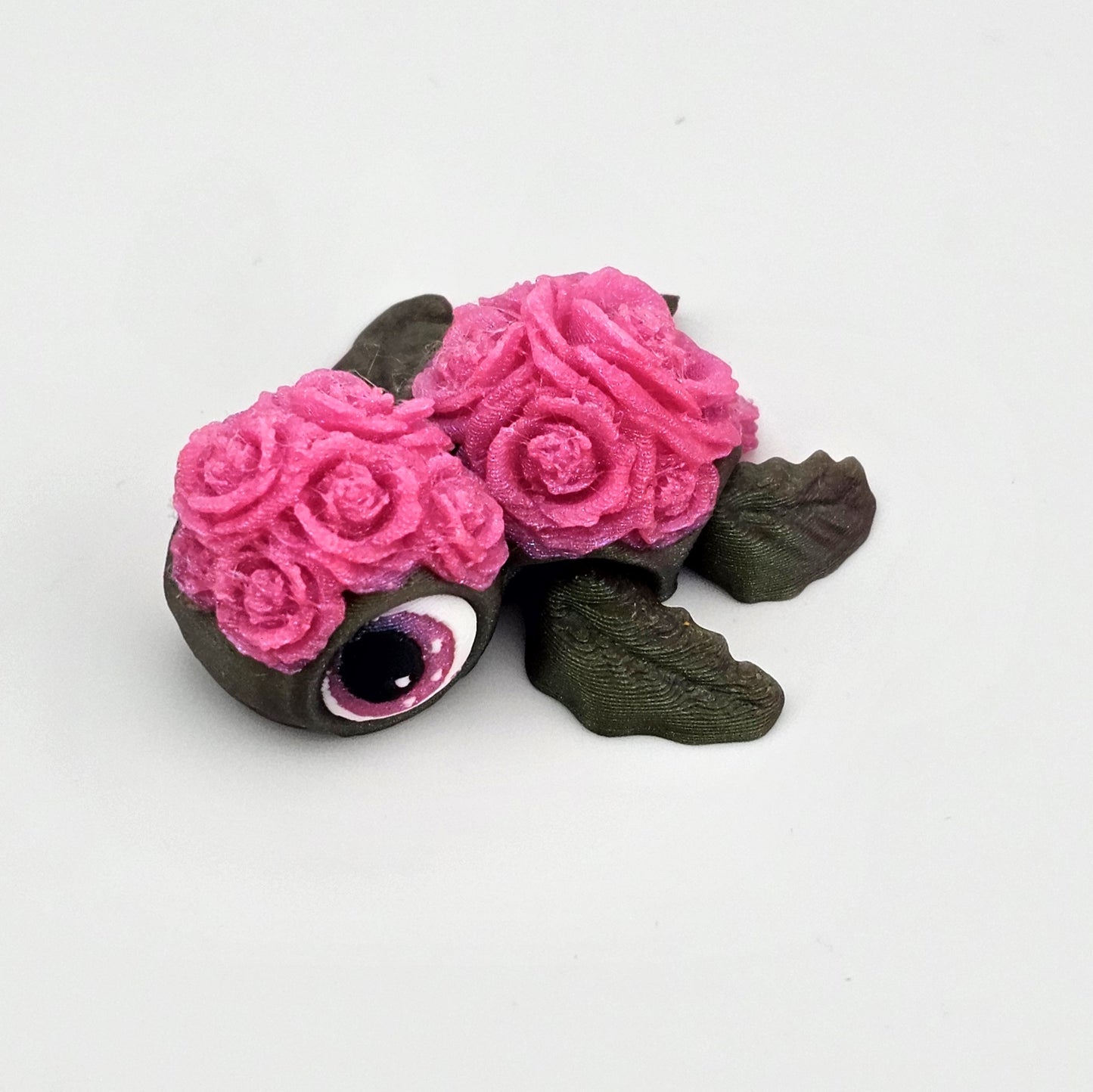 Prospect 3D - Flower Theme Mini Sea Turtle – 3D Printed Figurine (2") - Sea Turtle Island