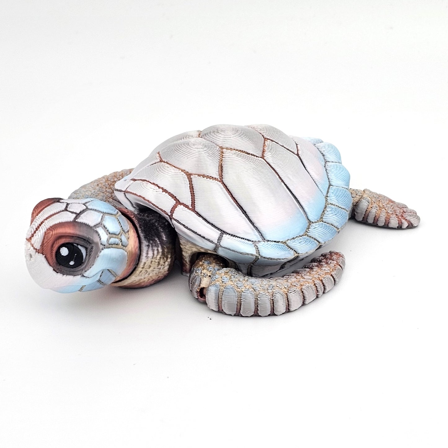 Prospect 3D - Baby Sea Turtle Articulated Figure - 3D Printed - Sea Turtle Shores Collection - 5x4.75x1.5 Dimensions