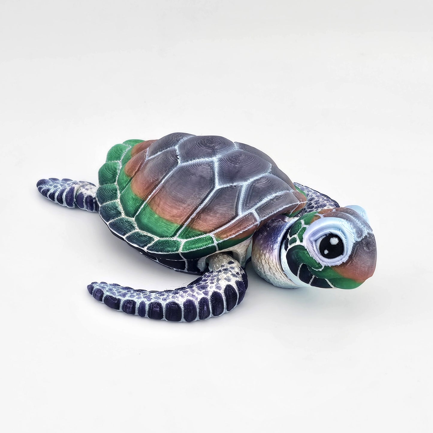 Prospect 3D - Baby Sea Turtle Articulated Figure - 3D Printed - Sea Turtle Shores Collection - 5x4.75x1.5 Dimensions