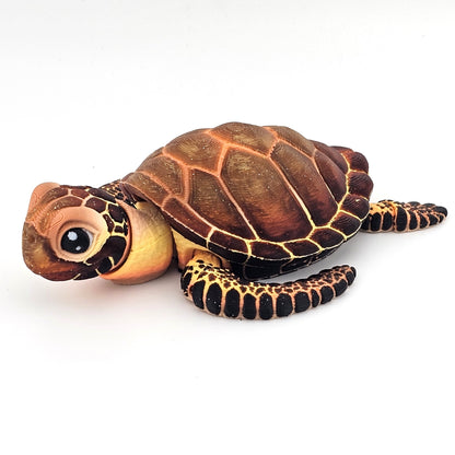 Prospect 3D - Baby Sea Turtle Articulated Figure - 3D Printed - Sea Turtle Shores Collection - 5x4.75x1.5 Dimensions