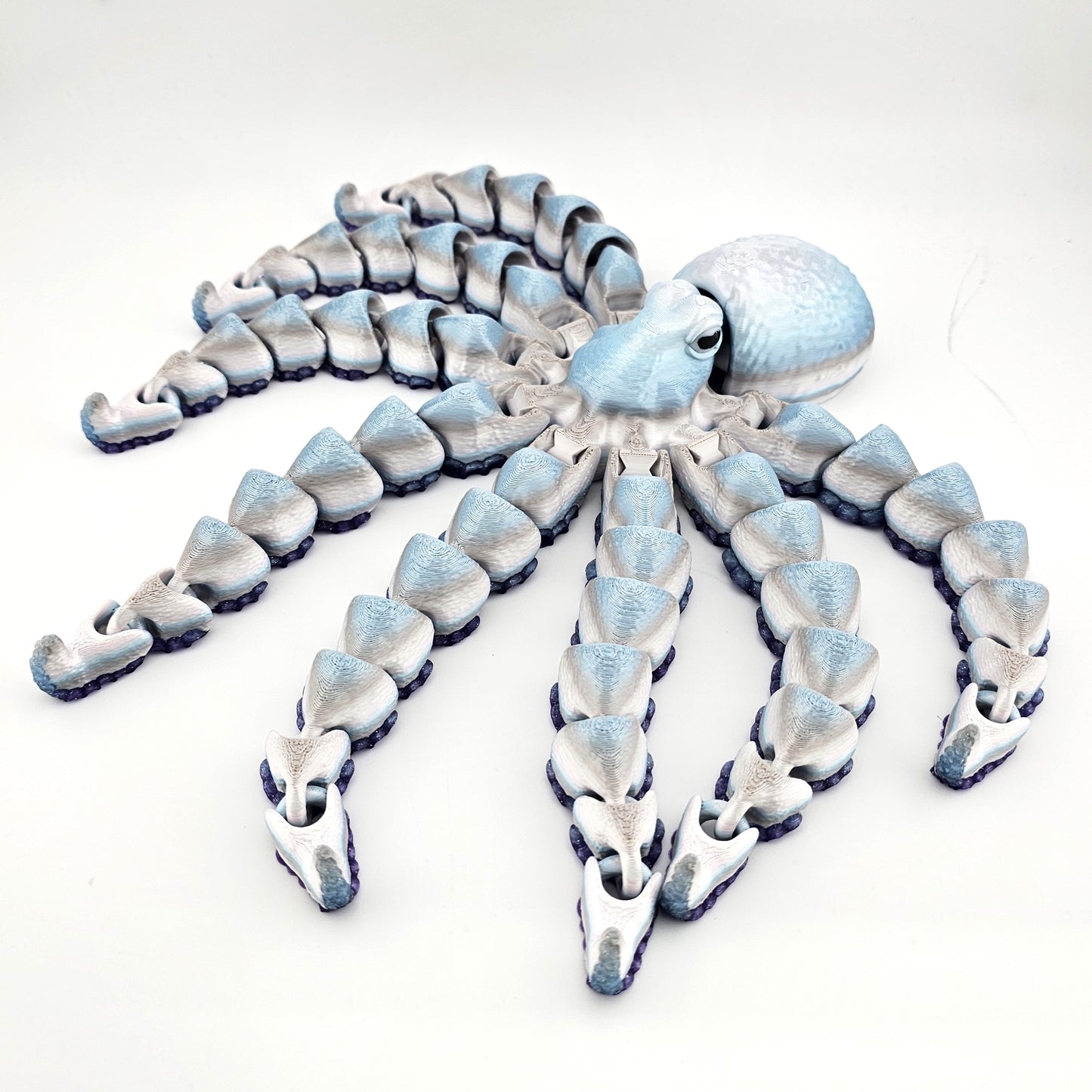 Prospect 3D -  Large 3D Printed Octopus Articulated Decor – Sea Turtle Shores Collection - 11 inches long