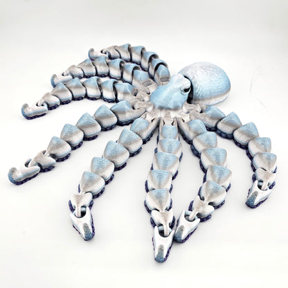 Prospect 3D -  Large 3D Printed Octopus Articulated Decor – Sea Turtle Shores Collection - 11 inches long