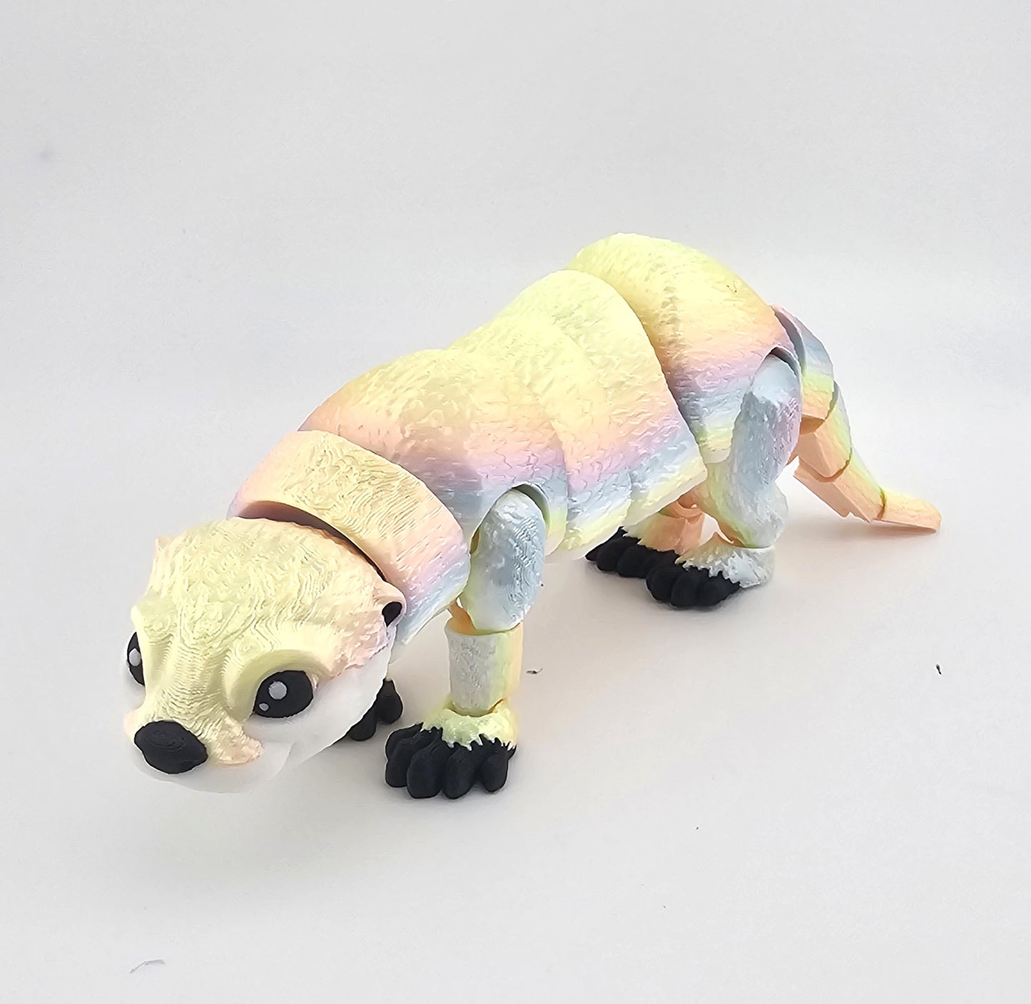Prospect 3D - 3D Printed Articulated River Otter – Cute and Cuddly Collection – Poseable Otter Figurine (2.5" x 8")