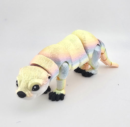 Prospect 3D - 3D Printed Articulated River Otter – Cute and Cuddly Collection – Poseable Otter Figurine (2.5" x 8")