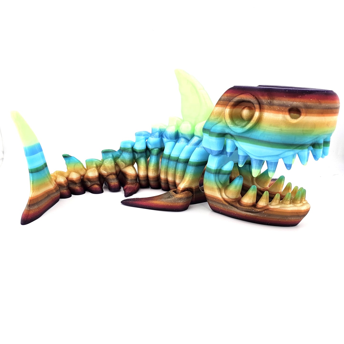 Prospect 3D - The Bone Yard - Jumbo Maximus Skeleton - 18 Inches Long - Articulated Megalodon Model for Display Enthusiasts