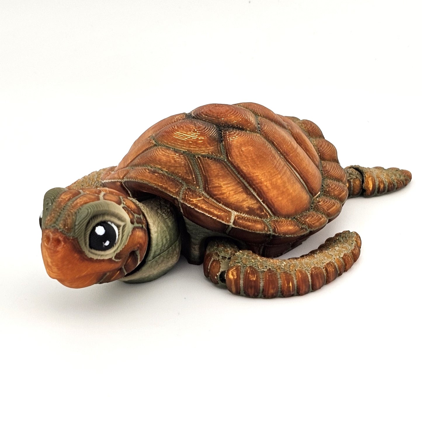 Prospect 3D - Baby Sea Turtle Articulated Figure - 3D Printed - Sea Turtle Shores Collection - 5x4.75x1.5 Dimensions