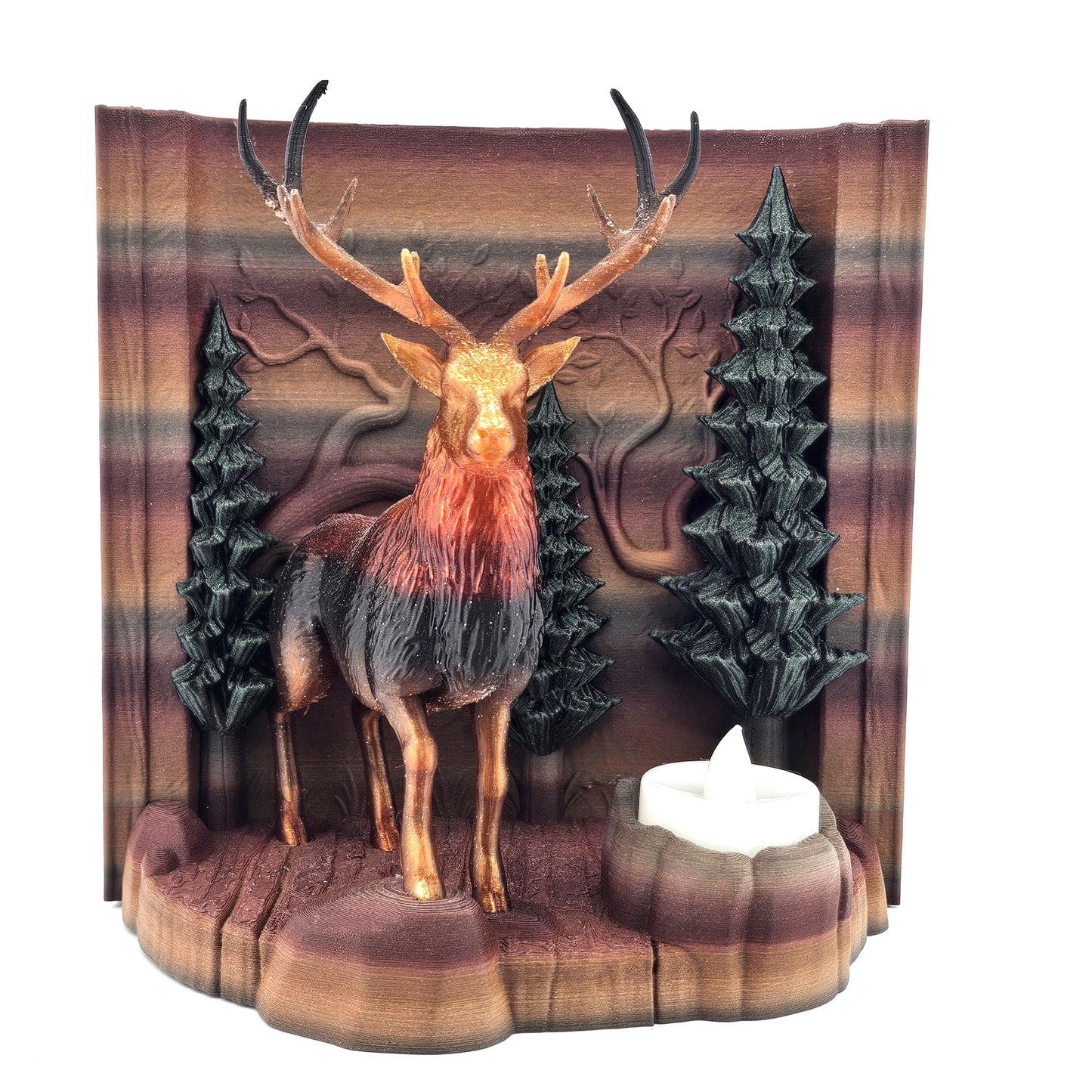 Prospect 3D - 3D Printed Wolf & Stag Book Nook – Forest Fantasy Shelf Insert | Book Nook Centra