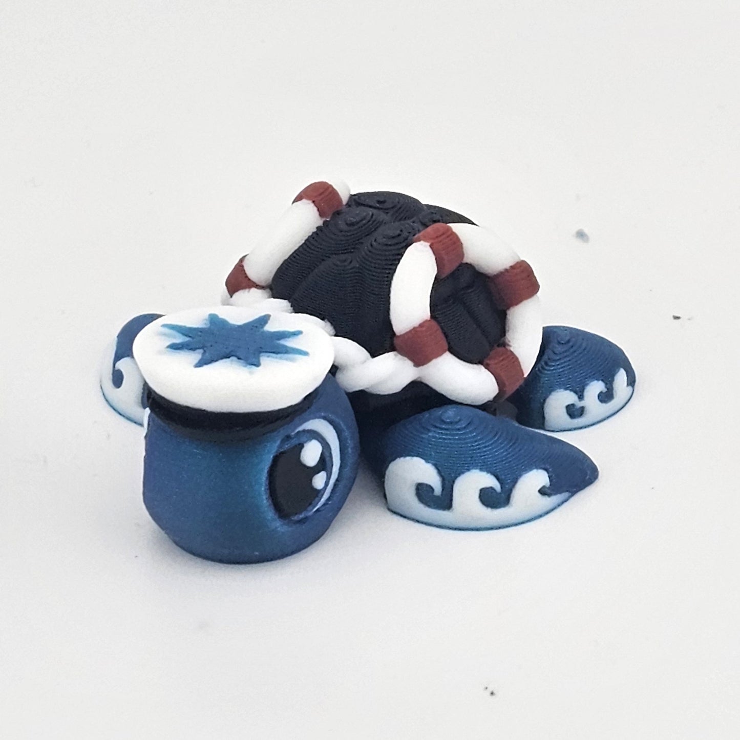 Prospect 3D - 3D Printed Service Mini Sea Turtle – Sea Turtle Shores Collection (Army, Navy, Marine, Air Force, Coast Guard, Police)