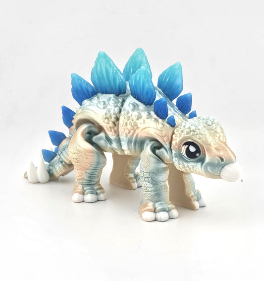 Prospect 3D - 3D Printed Stegosaurus Dinosaur Figurine – 4" x 7" Articulated Collectible Toy