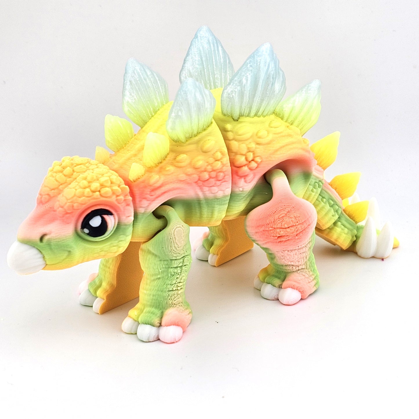 Prospect 3D - 3D Printed Stegosaurus Dinosaur Figurine – 4" x 7" Articulated Collectible Toy