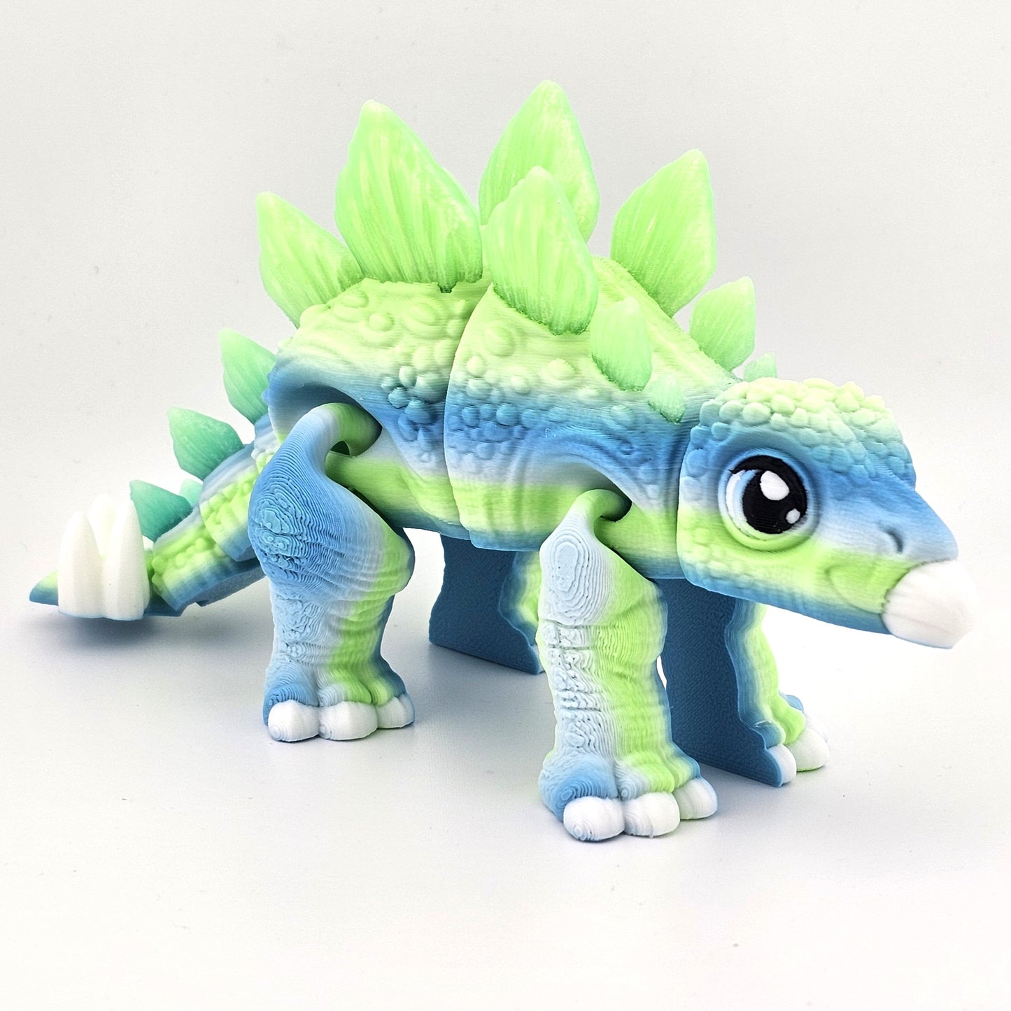 Prospect 3D - 3D Printed Stegosaurus Dinosaur Figurine – 4" x 7" Articulated Collectible Toy