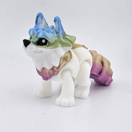 Prospect 3D - 3D Printed Mini Wolf Straw Teammate™ – Cute Wolf Straw Topper (4" Figure) – Multi-Color Options
