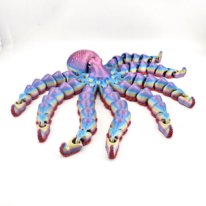 Prospect 3D -  Large 3D Printed Octopus Articulated Decor – Sea Turtle Shores Collection - 11 inches long