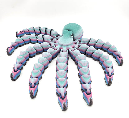Prospect 3D -  Large 3D Printed Octopus Articulated Decor – Sea Turtle Shores Collection - 11 inches long