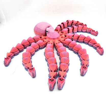 Prospect 3D -  Large 3D Printed Octopus Articulated Decor – Sea Turtle Shores Collection - 11 inches long