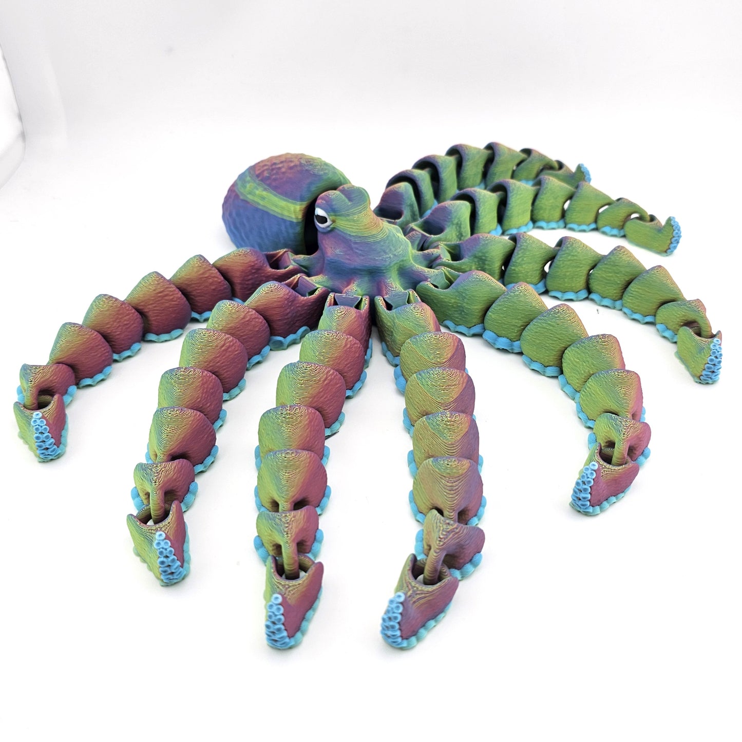 Prospect 3D -  Large 3D Printed Octopus Articulated Decor – Sea Turtle Shores Collection - 11 inches long