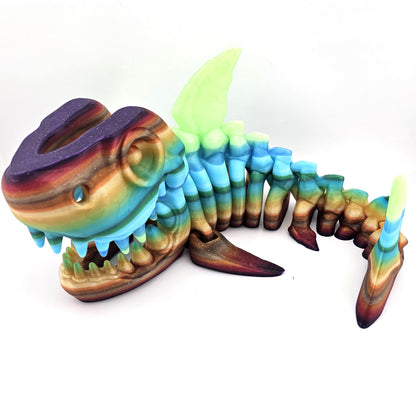 Prospect 3D - The Bone Yard - Jumbo Maximus Skeleton - 18 Inches Long - Articulated Megalodon Model for Display Enthusiasts
