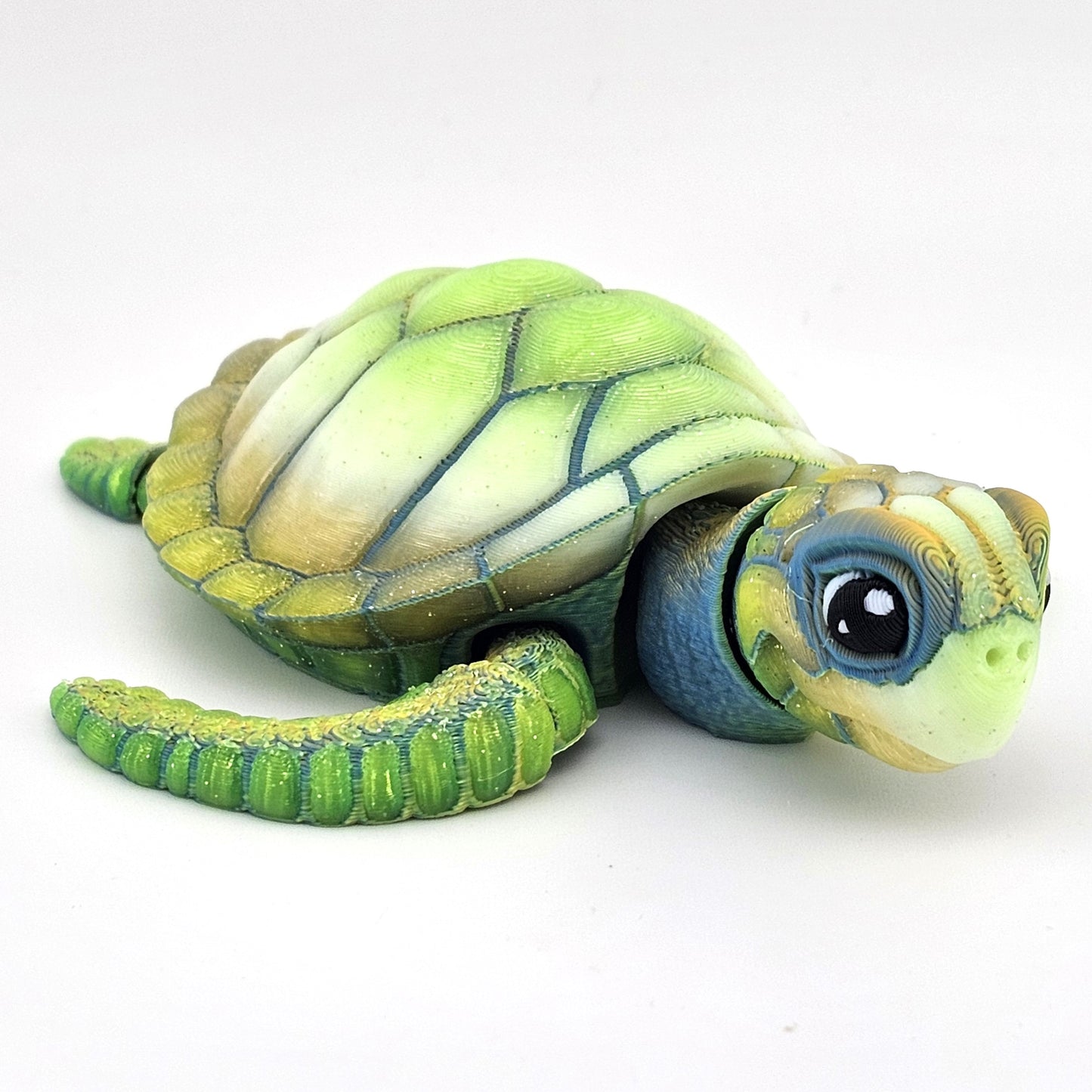 Prospect 3D - Baby Sea Turtle Articulated Figure - 3D Printed - Sea Turtle Shores Collection - 5x4.75x1.5 Dimensions