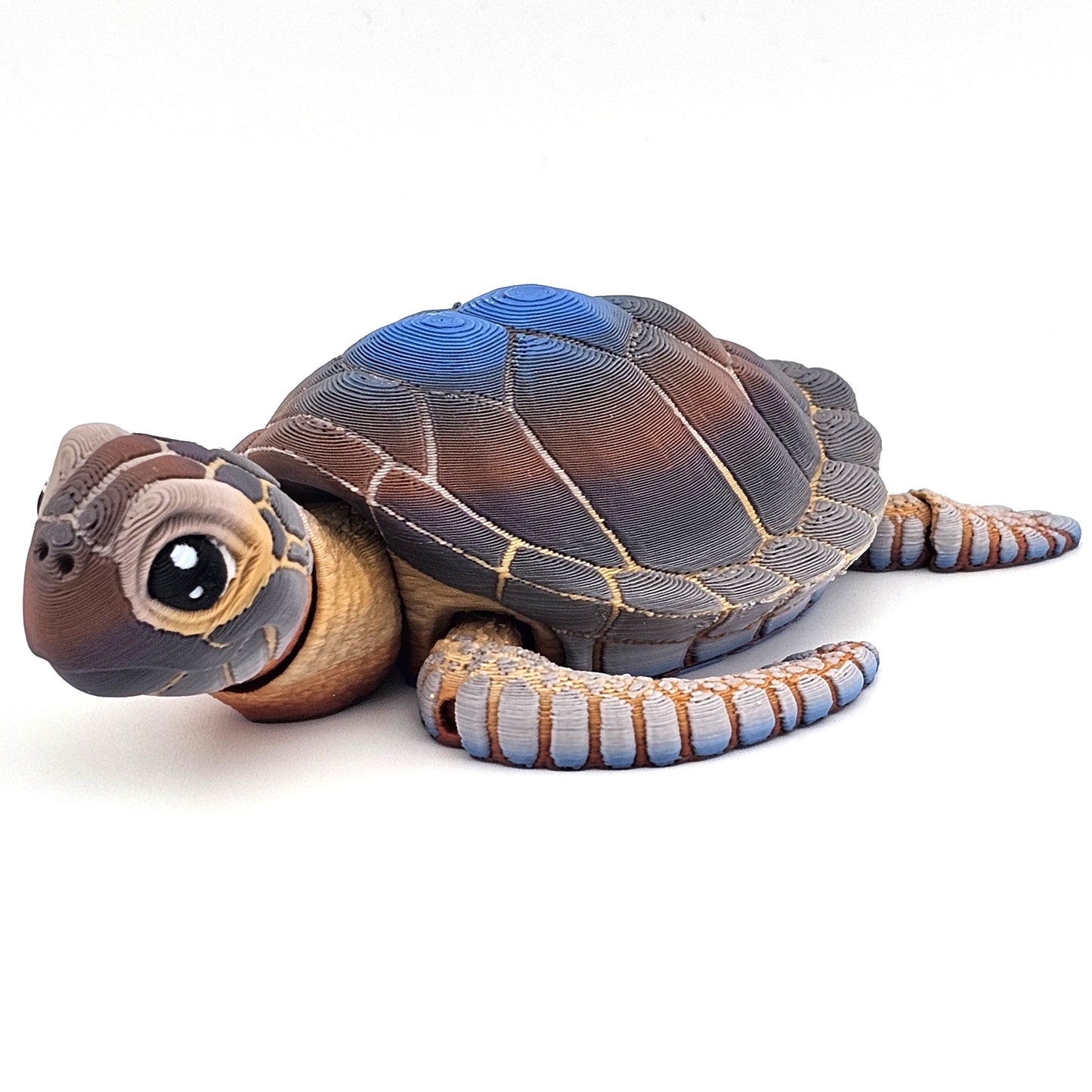 Prospect 3D - Baby Sea Turtle Articulated Figure - 3D Printed - Sea Turtle Shores Collection - 5x4.75x1.5 Dimensions