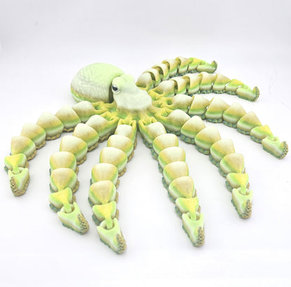 Prospect 3D -  Large 3D Printed Octopus Articulated Decor – Sea Turtle Shores Collection - 11 inches long