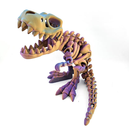 Prospect 3D - The Bone Yard - Jumbo Terry's 7.5 Inches Tall Dinosaur Skeleton with Detailed Bone Structure and Playful Grin for Dino Enthusiasts