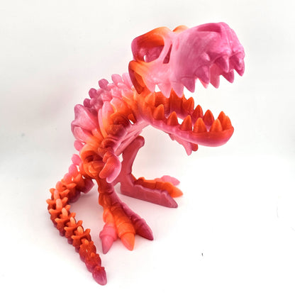 Prospect 3D - The Bone Yard - Jumbo Terry's 7.5 Inches Tall Dinosaur Skeleton with Detailed Bone Structure and Playful Grin for Dino Enthusiasts