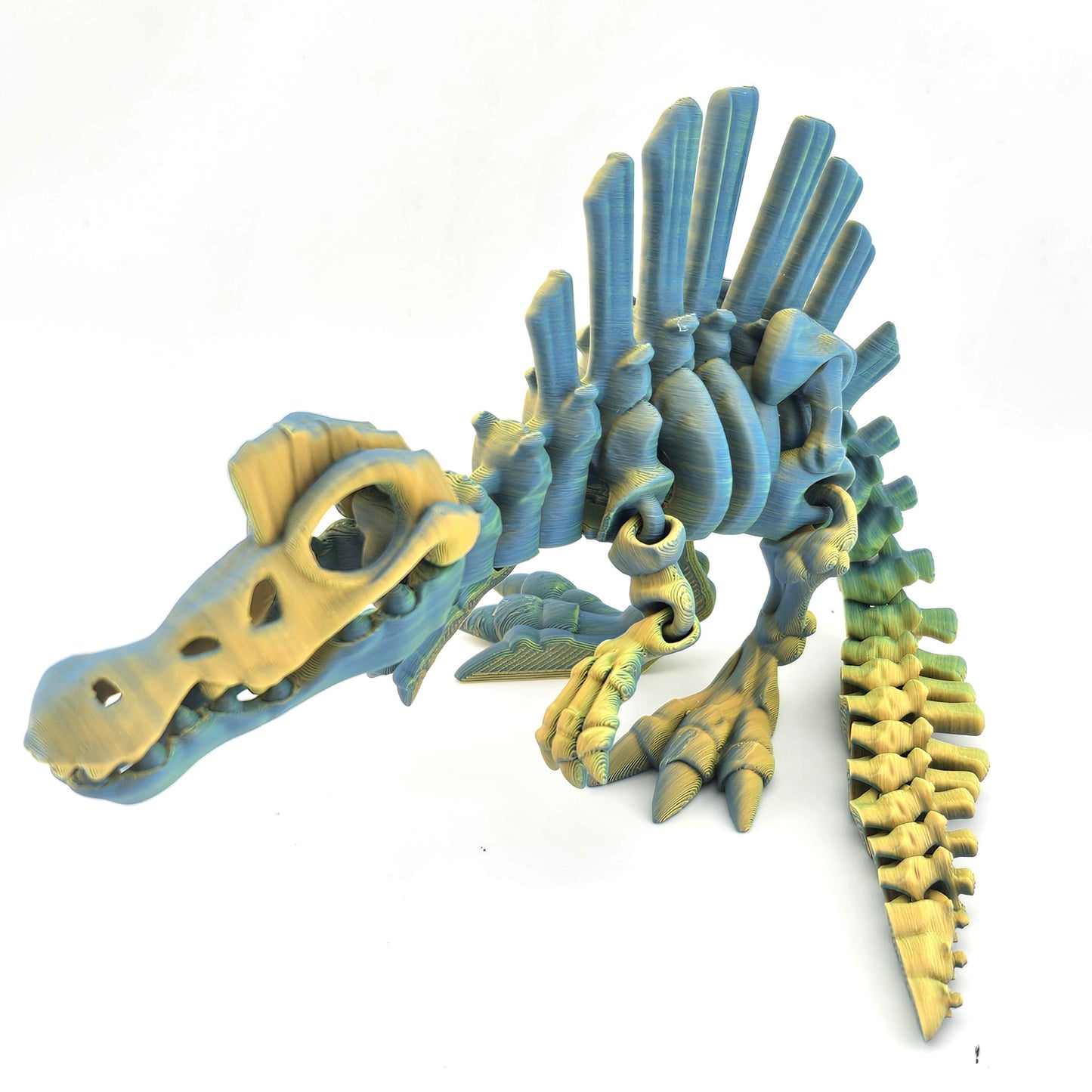 Prospect 3D - The Bone Yard - Large Stewart's 4 Inches Tall Dinosaur Skeleton with Detailed Bone Structure and Playful Grin for Dino Enthusiasts